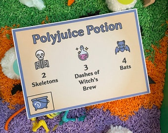 Halloween Sensory Play Potion Recipe Cards - Set of 3 Printable Potions