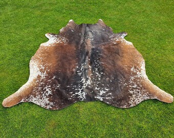 Genuine Hair On Brazilian Cow Skin-100% Natural Tricolor Cowhide Rugs-Authentic Longhorn Large Cowhide Rug-Ideal Gift For Western Home Decor