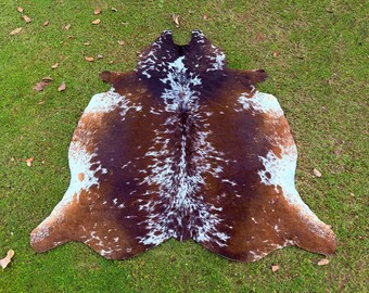 Tricolor High Quality Cowhide Rug, Koeienhuid, Kuhfell Teppich, Large Cowhide Floor Area Rug, Western Cowhide Decor, Ideal Christmas Gift