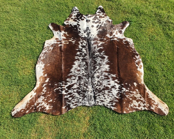 Cow Hide Rugs-Living Room Rugs-Tri-color Rug-Hair on Rugs-Brindle Cow Hide-Brown White Hide-Cow Skin Rugs-Ottoman Rugs-Brazelian Rugs
