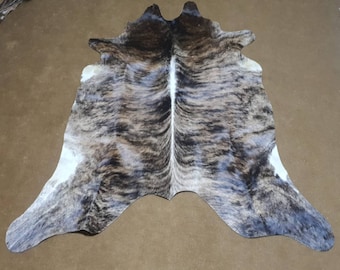 Coffee Brindle Cowhide Rug 4ft X 4ft Pure Brindle cow skin Natural Brindle living room Area rug