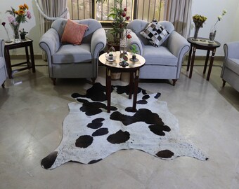 Black and White Cowhide Rugs, Panda Print Cow Skin Rugs, Best Brazilian Rugs for Living Room Decor, Wall Hanging Rugs, Rugs for Upholstery