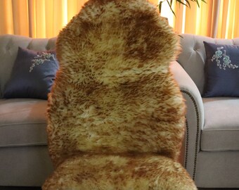 Genuine Sheepskin Rug Beige Color Natural Sheepskin Icelandic Sheepskin Fur Rug Sheep Skin Throw Rug Living Room Decor Rug - Single Pelt