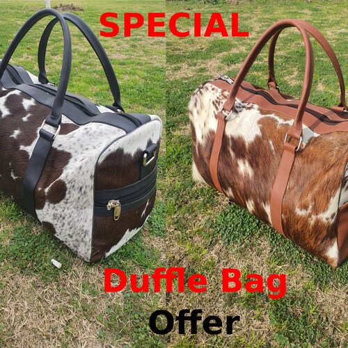 Genuine duffel bag - Cowhide duffel bag - leather made Travel shops bag - Men duffle bag for gym - Custom Bags