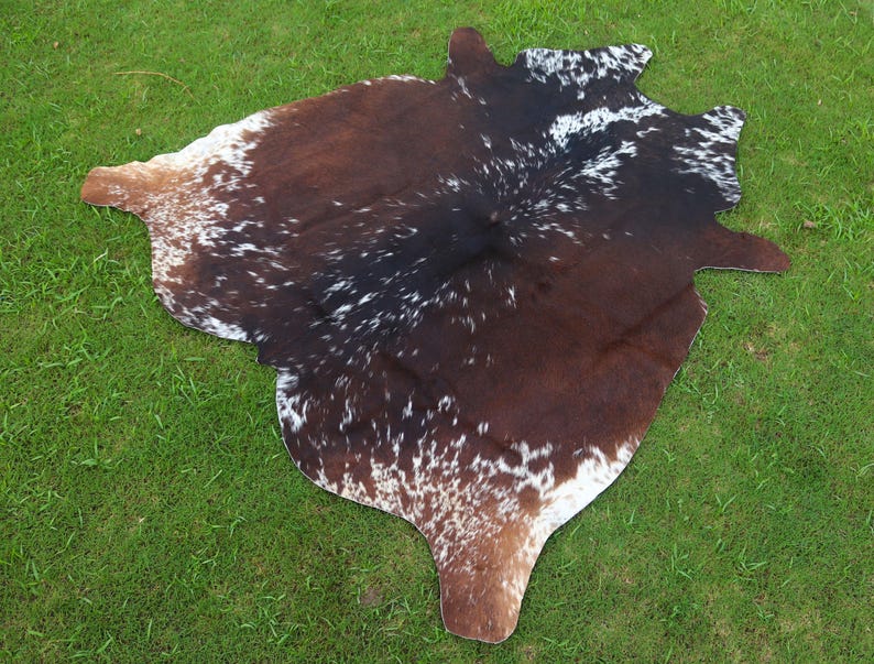 Cattle Hide Rug Tricolor Large Cow Hide Rug-handmade Brazilian Floor Area Rug-genuine ...