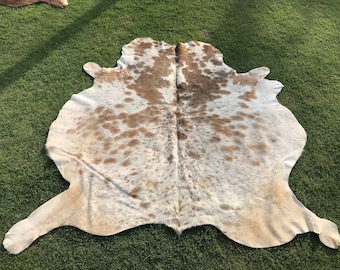 Brown and White Cowhide Rug Brazilian Cowhide Rug Natural Cowhide Floor Rug Animal skin rugs