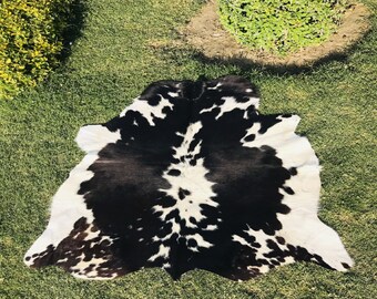 Tappeto in pelle bovina bianca e nera, speciale pelle di mucca CowHide Rugi Peli di animali su pelli di tappeto Best Living Décor Tappeti nordici Tappeti in pelle bovina