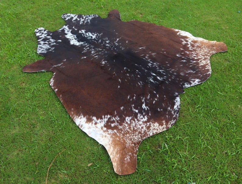 Cattle Hide Rug Tricolor Large Cow Hide Rug-handmade Brazilian Floor Area Rug-genuine ...
