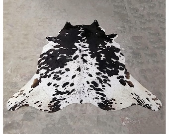 Best Western Cowhide Rug, Black and White Natural Cowskin Rug, Cowhide for Upholstery, Animal Skin Area Rug