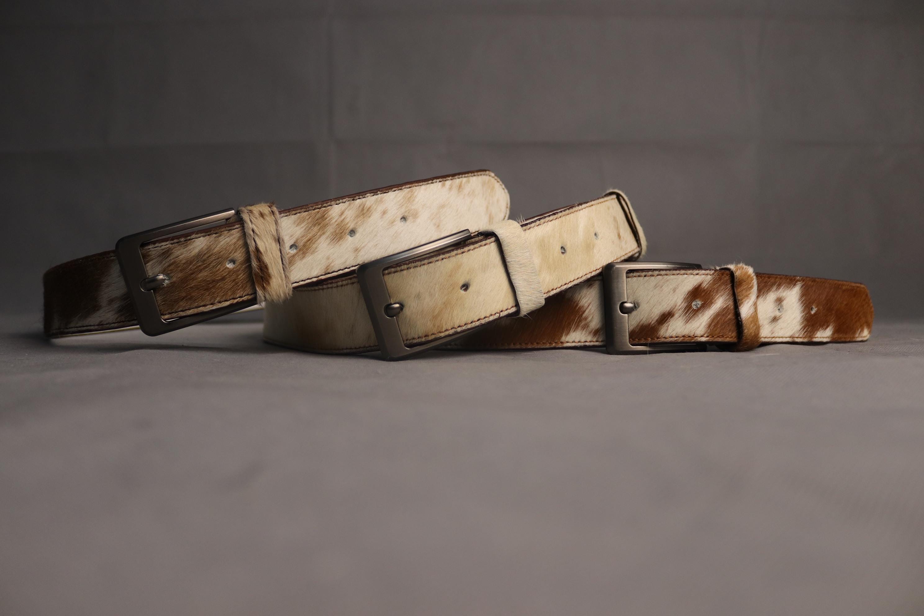 Wide Genuine Leather Pony hair Skin Belt Classic Pony Hair Leather Belt – Tibi Official main image 2
