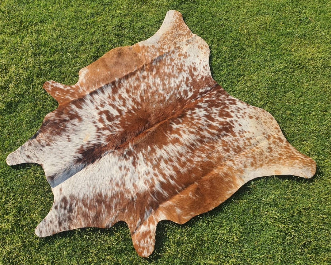Best Cowhide Rug Brown and White Room Area Rug Cow Hide Small / Large