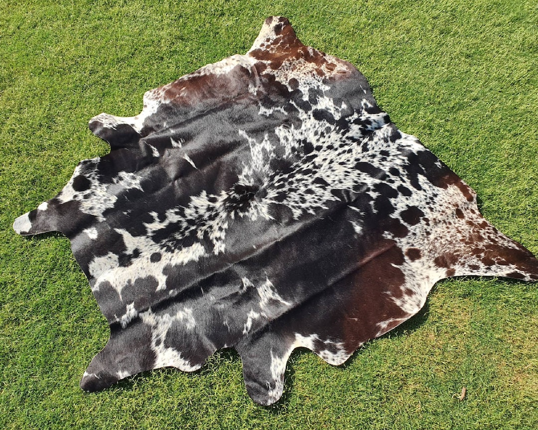 Cowhides Tricolor Cowhide Rug for Bedroom Brazilian Hair on Hide for