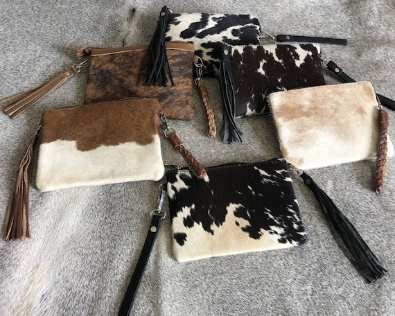 Cowhide Western Purse Cowhide Clutch Cow Print Purse Ladies Small Purse Mrs Purse for Women Etsy