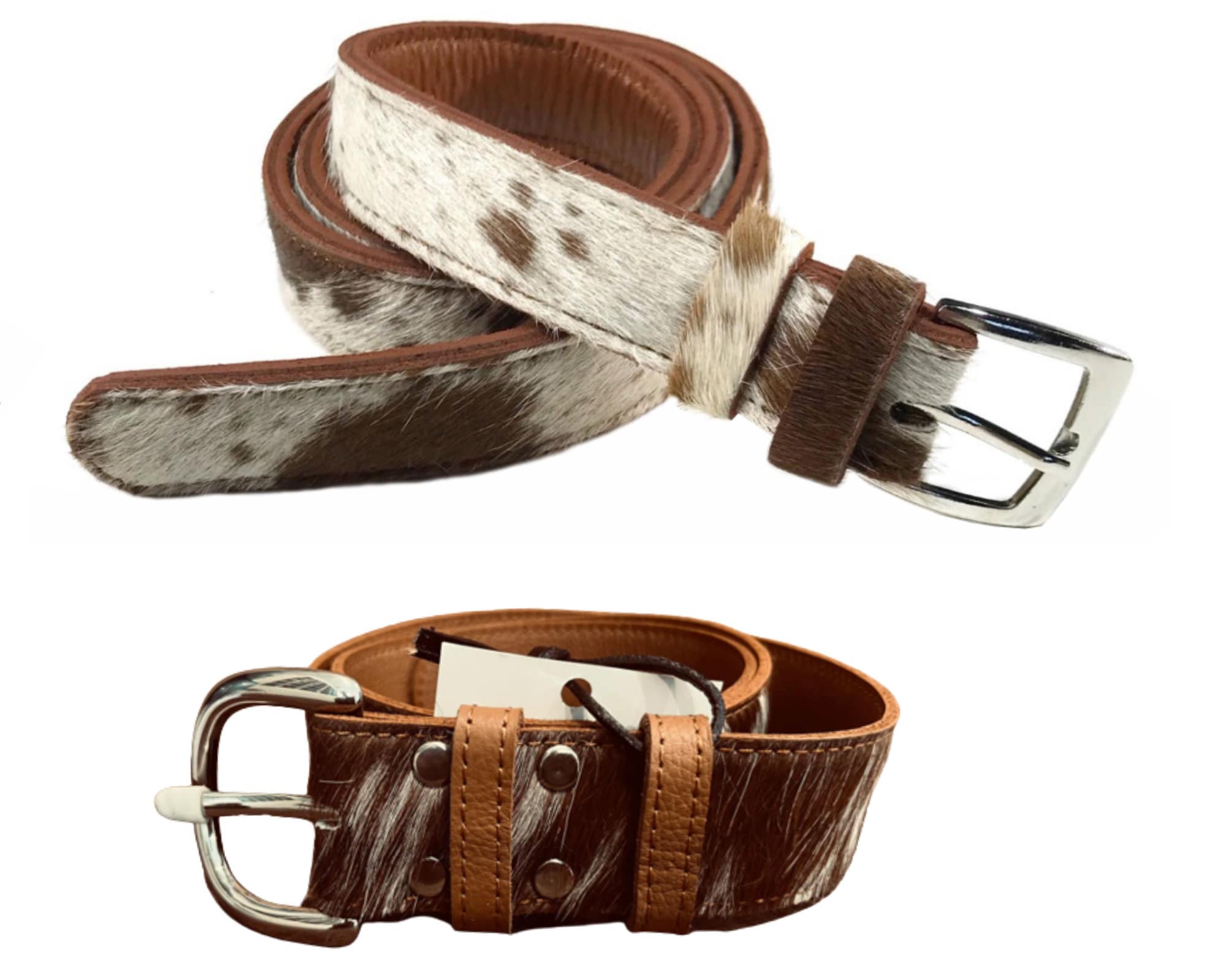 Hair on cowhide belt size L Hooch Genuine Cow-Hair Belts main image 2
