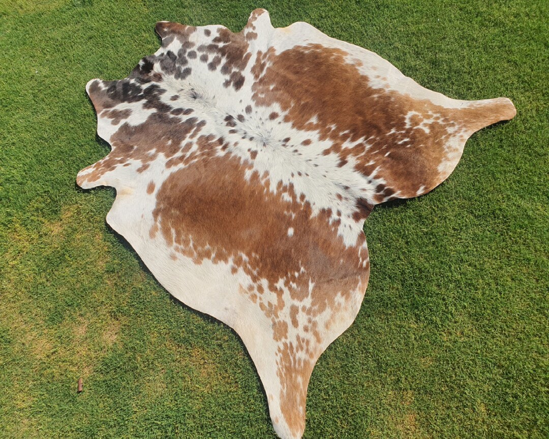Cow Hide Rug, Brown and White Brindle Rug, Cow Skin Rugs, Animal Rug