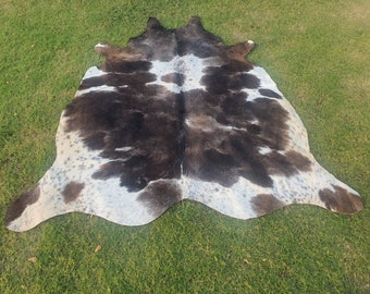 Amazing Tricolour cowhide-Brindle Cowhide Rug-Cow skin rug-Hair on hides - Brown Black and white cowhide rug-Leather Carpet-Cow Hide rug