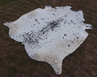 Alfombra de piel de vaca con manchas negras, alfombra de piel de vaca brasileña en blanco y negro, alfombra de área de piel de vaca de lujo para decoración del hogar, alfombra de piel de vaca para tapicería