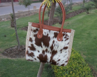Ladies Shoulder Bag/Purse, Cowhide bag for women, Special Purse gift, Anniversary ladies Gift, Christmas Gift, Gift for Wife,Gift for mother