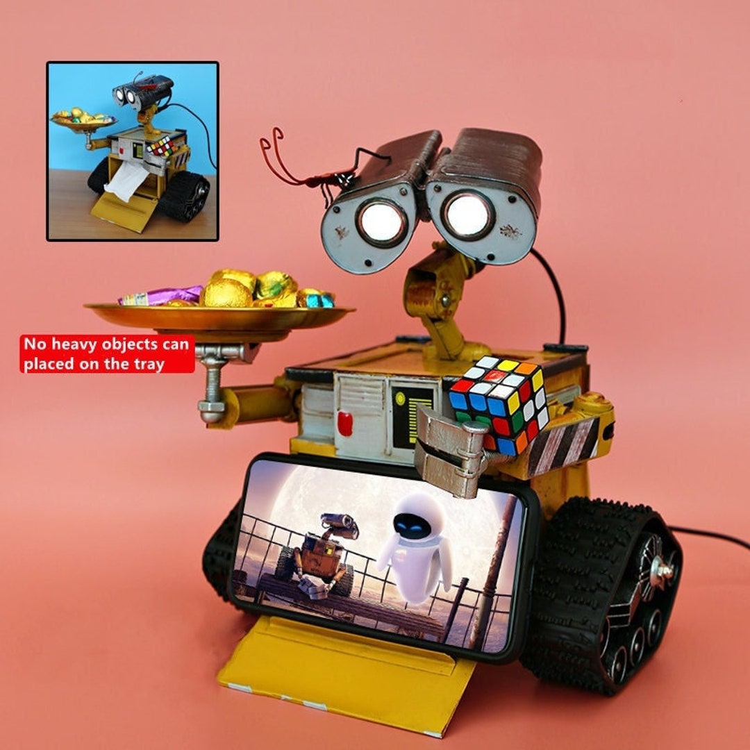 Walle Metal Robot With Tray, the Movie Wall.e Robot for Collection