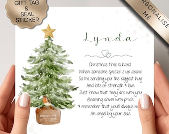 Personalised Thinking of You This Christmas Card | Sympathy Card | Bereavement Card | Sending Love To You | Condolences Card | Simple robin,