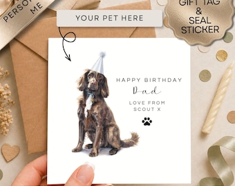 Personalised Dog Birthday Card | Custom Pet Birthday Card | Birthday Card From the Dog | Personalised Pet Lover Gift | Dog Mum  | Dog Dad