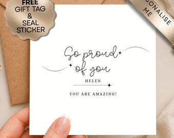 Personalised Congratulations Card: New Job, Graduation, Well Done