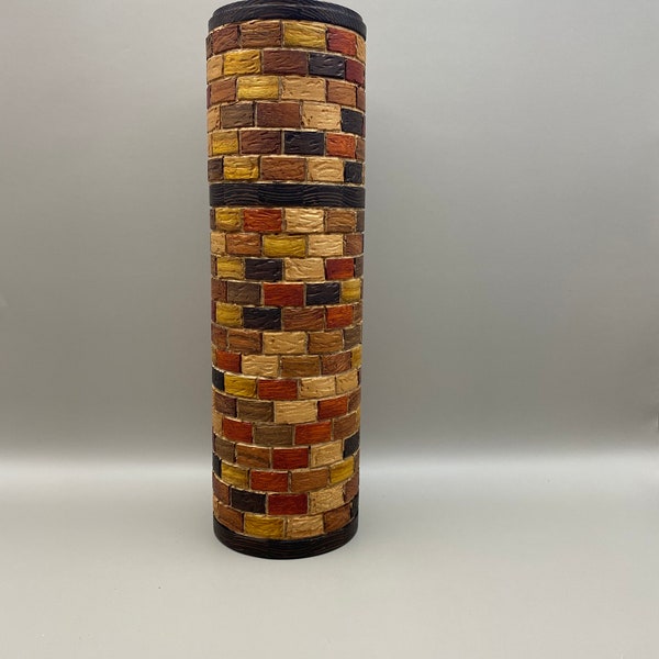 Beautiful "Distressed Brick" Pepper Mill | Hard Wood Pepper Grinder | Great Housewarming Gift | Christmas Gift | Holiday Gift