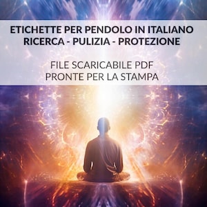 Ricerca, Pulizia, Protezione: Etichette digitali per pendolo ebraico, pronte per la stampa. Pendolo Ebraico Radiestesia e Spiritualità