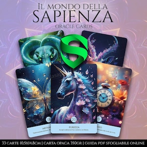 Oracolo Tarocchi Oracle Card Il Mondo della Sapienza | 33 Carte e guida pdf | AUTOPUBBLICATO
