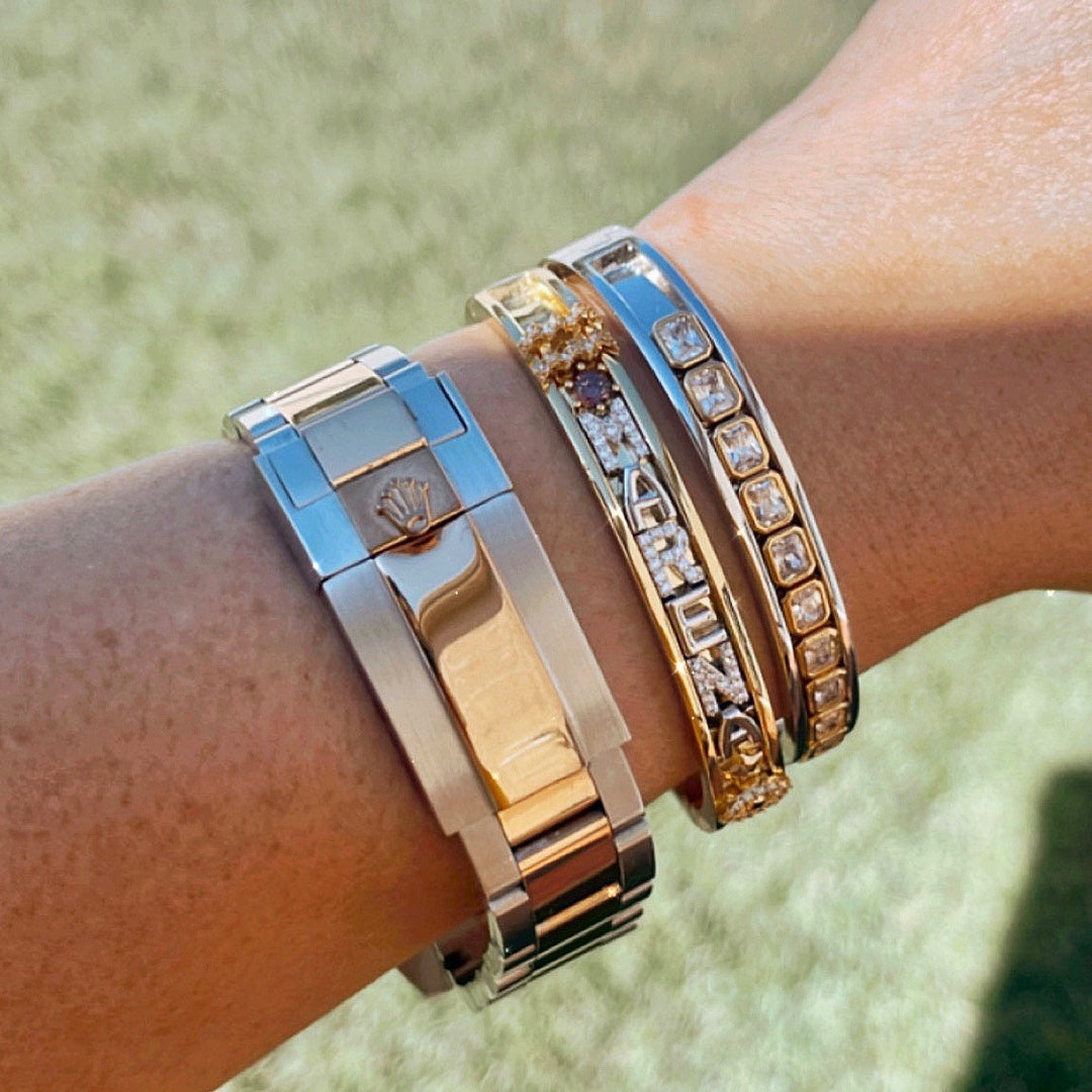 Sliding sale bangle bracelet