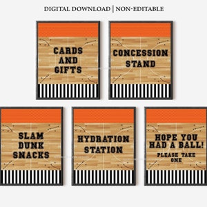 Basketball Birthday Signs, Basketball Birthday Bundle, Basketball Themed Birthday