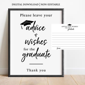 Consejos y deseos de graduación, letreros con consejos de graduación, tarjetas con consejos de graduación, letreros con consejos y deseos de graduación, letreros de graduación imprimibles