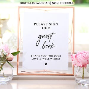 Guestbook Sign, Wedding Guestbook Sign, Printable Wedding Guestbook Sign, Printable Guestbook Sign