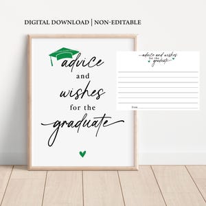 Consejos y deseos de graduación, letreros con consejos de graduación, tarjetas con consejos de graduación, letreros con consejos y deseos de graduación, letreros de graduación imprimibles