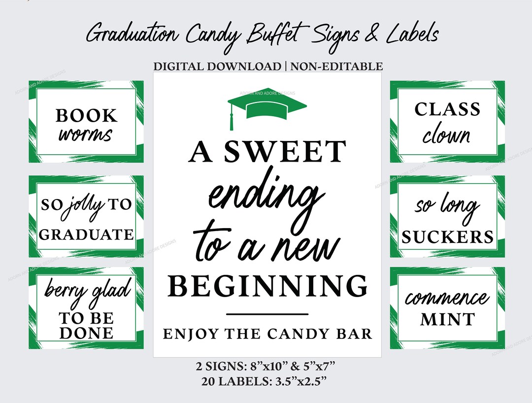 Graduation Candy Bar Signs, Printable Graduation Candy Bar Signs ...