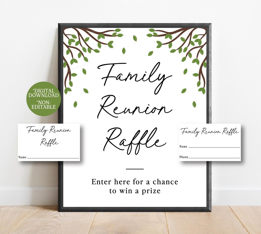 Family Reunion Raffle, Digital Download - Etsy