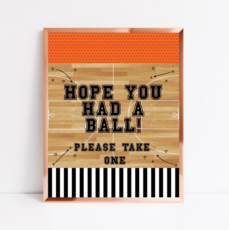 Hope You Had A Ball Sign Basketball Party Basketball Party - Etsy