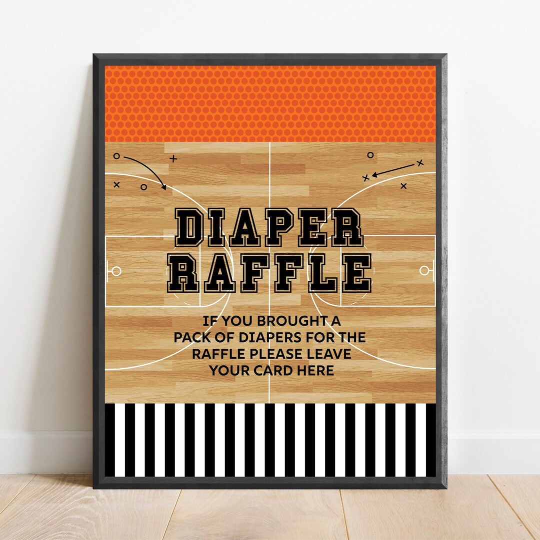 Basketball Diaper Raffle Printable Basketball Diaper Raffle Etsy