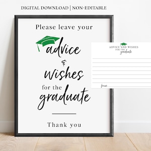 Consejos y deseos de graduación, letreros con consejos de graduación, tarjetas con consejos de graduación, letreros con consejos y deseos de graduación, letreros de graduación imprimibles