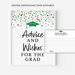 Consejos y deseos de graduación, letreros con consejos de graduación, tarjetas con consejos de graduación, letreros con consejos y deseos de graduación, letreros de graduación imprimibles