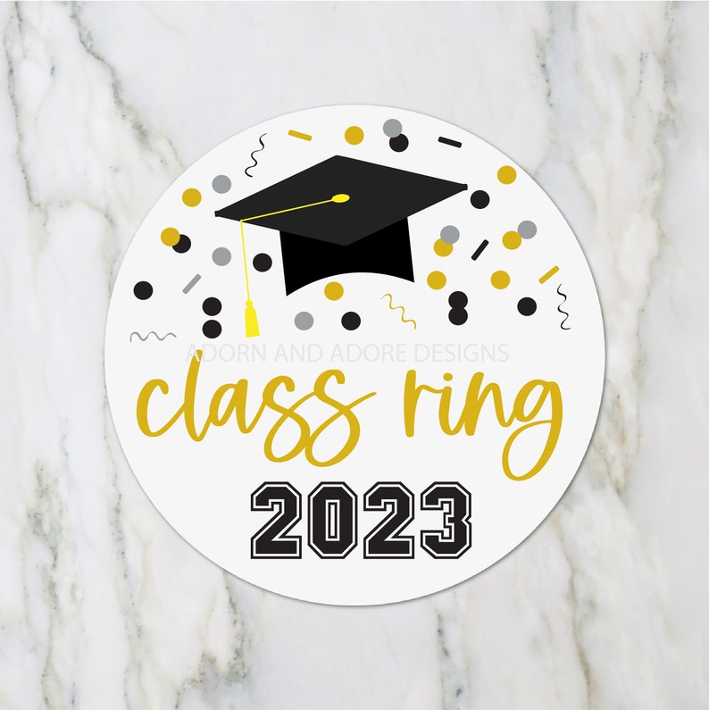 Graduation Class Ring Stickers Printable Graduation Class - Etsy