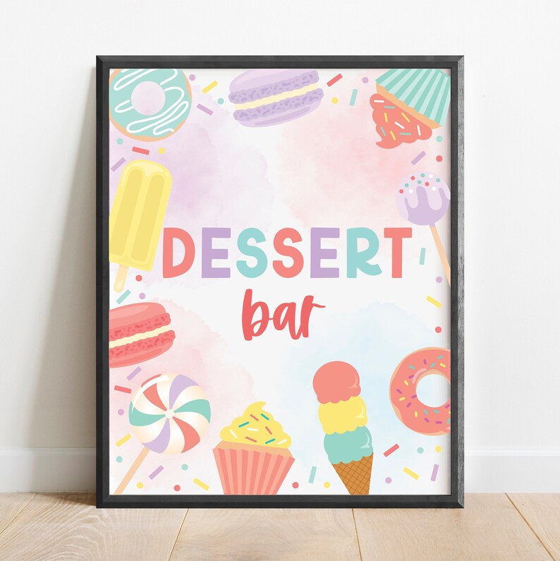 Dessert Bar Sign Printable Dessert Bar Sign Sweets Party - Etsy