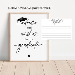 Consejos y deseos de graduación, letreros con consejos de graduación, tarjetas con consejos de graduación, letreros con consejos y deseos de graduación, letreros de graduación imprimibles
