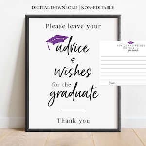 Consejos y deseos de graduación, letreros con consejos de graduación, tarjetas con consejos de graduación, letreros con consejos y deseos de graduación, letreros de graduación imprimibles