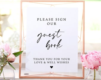 Guestbook Sign, Wedding Guestbook Sign, Printable Wedding Guestbook Sign, Printable Guestbook Sign