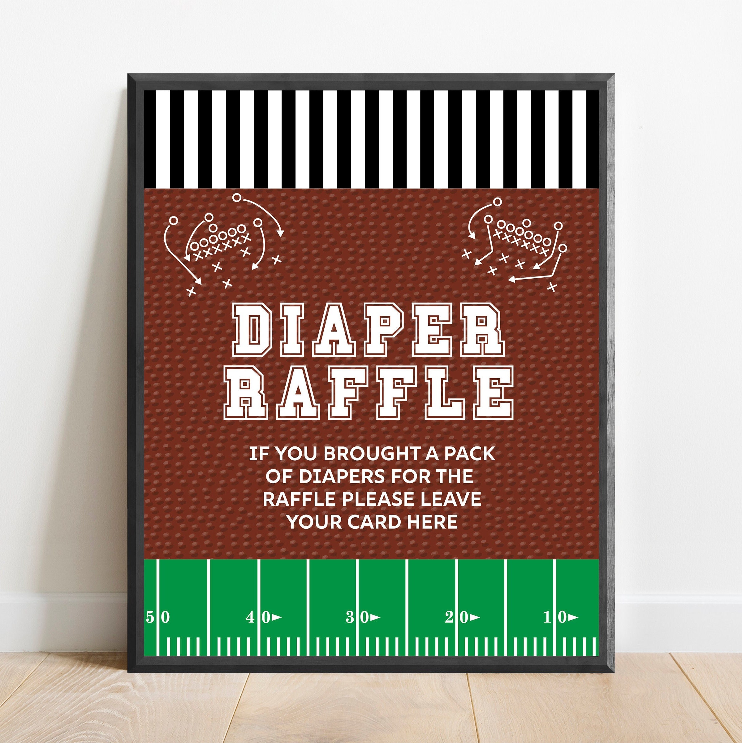 Wipe Raffle Sign Football Football Diaper Raffle Printable Football Diaper Raffle - Etsy