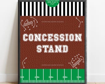 Letrero para puesto de comida, letreros para fiestas de fútbol, descarga digital