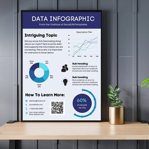 Modello di poster infografico in 3 dimensioni