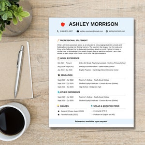 Teacher Resume Template - CV for Educators
