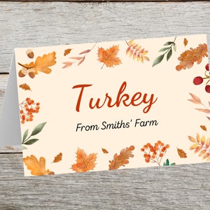 Thanksgiving / Friendsgiving Table Tent Template